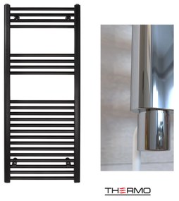 Thermo ALTO Θερμαινόμενη πετσετοκρεμάστρα από Mild Steel με ηλεκτρική λειτουργία, 120x50cm Black