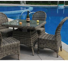 ΚΑΡΕΚΛΑ ΕΞΩΤΕΡΙΚΟΥ ΧΩΡΟΥ Montana Grey/Brown E654 48x65x91cm (Σετ 2 ΤΕΜ)