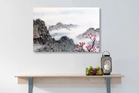 Εικόνα παραδοσιακή κινέζικη ζωγραφική τοπίων - 60x40