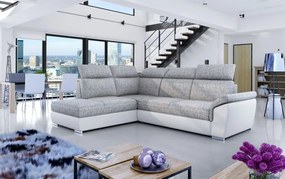 Γωνιακός καναπές Lorenzo-Αριστερή-Leuko - Gkri anoixto