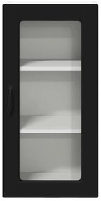vidaXL Ραφιέρα τοίχου LUCCA 2 pcs Μαύρο 40 x 31 x 80 εκ.