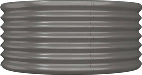vidaXL Ζαρντινιέρα Γκρι 80x80x36 εκ. Γαλβανισμένος χάλυβας