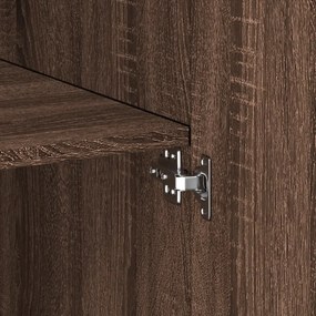 vidaXL Ντουλάπι Καφέ Δρυς 80x42,5x185 εκ. από Επεξεργασμένο Ξύλο
