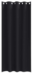 vidaXL Κουρτίνες με κουρτίνες 2 pcs Μαύρο 260x140εκ. Πολυεστέρας