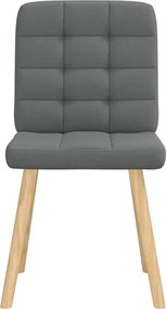 vidaXL Καρέκλες Τραπεζαρίας 4 τεμ Σκούρο Γκρι Υφασμάτινες