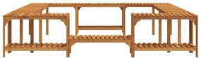 vidaXL Περίβλημα Τζακούζι Καφέ 250 x 250 cm Μασίφ ξύλο ακακίας
