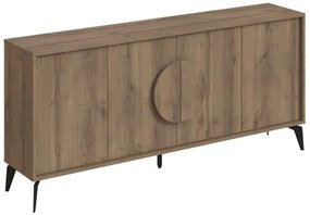 Μπουφές Gora pakoworld σε απόχρωση ανοιχτό καρυδί 180x35.6x82εκ