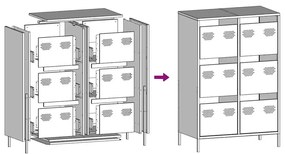 ΝΤΟΥΛΑΠΙ ΜΑΥΡΟ 68 X 39 X 101,5 ΕΚ. ΑΠΟ ΧΑΛΥΒΑ 851220