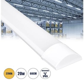 Γραμμικό Βιομηχανικό Φωτιστικό Tri-Proof 20W 2700K Λευκό 60157 Globostar-60157-Λευκό 60157