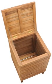 vidaXL Καλάθι Απλύτων 40 x 40 x 70 εκ. από Μασίφ Ξύλο Teak