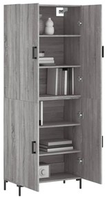 vidaXL Ντουλάπι Γκρι Sonoma 69,5 x 34 x 180 εκ. Επεξεργασμένο Ξύλο