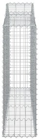 vidaXL Συρματοκιβώτια Τοξωτά 9 τεμ. 200x30x100/120 εκ. Γαλβαν. Ατσάλι