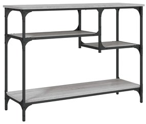vidaXL Τραπέζι Κονσόλα με Ράφια Γκρι Sonoma 100 x 35 x 75 εκ.