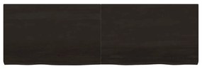 vidaXL Ράφι Τοίχου Σκούρο Καφέ 160x50x(2-6) εκ. Επεξ. Μασίφ Ξύλο Δρυός