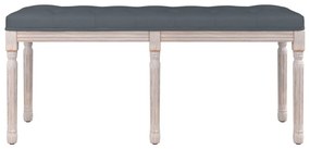 vidaXL Πάγκος Σκούρο Γκρι 110x40x49 εκ. Βελούδινος