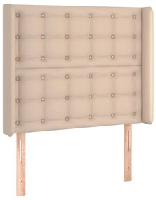 Κεφαλάρι με Πτερύγια Καπουτσίνο 83x16x118/128 εκ. Συνθ. Δέρμα - Καφέ