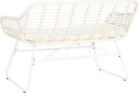 Έπιπλα κήπου DKD Home Decor Λευκό 124 x 74 x 84 cm (4 Τεμάχια)
