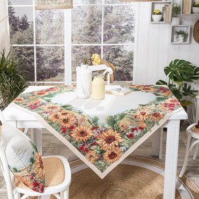 Τραπεζομάντηλο Sunflower Multi Teoran 140Χ140 Acrylic,Cotton,Polya