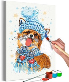 Ζωγραφική με αριθμούς ντυμένη πρόθυμη αλεπού