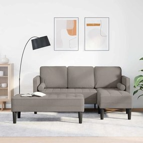 vidaXL Σετ 2 Τεμαχίων Καναπέ με Μαξιλάρια Ταφ Υφάσματος