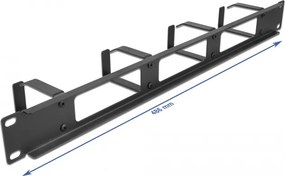DELOCK Cable Managment για rack 66658, 4 θέσεων, 1U, μεταλλικό