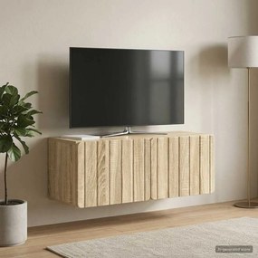 vidaXL Τοποθετούμενος στον τοίχο τηλεοπτικός ερμάριος Sonoma Δρυς