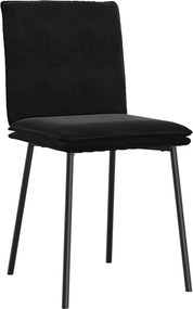 vidaXL Καρέκλες Τραπεζαρίας 2 τεμ. Μαύρες Βελούδινες