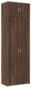 vidaXL Ραφιέρα με Ντουλάπια Καφέ Δρυς 70x42,5x225 εκ. από Επεξ. Ξύλο