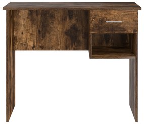 vidaXL Γραφείο με αποθήκευση Καπνιστού δρυ 90x49.5x75 εκ. Επεξεργασμένο ξύλο