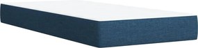 vidaXL Κρεβάτι Boxspring με Στρώμα Μπλε 80x200 εκ. Υφασμάτινο
