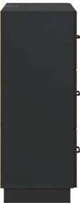 vidaXL Ντουλάπι με Συρτάρια Μαύρο 66 x 34,5 x 87 εκ.
