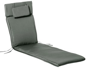 Outsunny Μαξιλάρι ξαπλώστρας, μαξιλάρι ξαπλώστρας κήπου με αποσπώμενο μαξιλάρι κεφαλής, κάλυμμα γκρι 198 x 53 x 5 cm ΜΟΝΟ ΜΑΞΙΛΑΡΙ