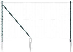 vidaXL Στηλοί φράχτη με ακίδα 26 τμχ Ø32 mm 160 cm Γαλβανισμένο χάλυβα