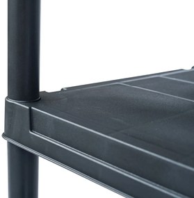 vidaXL Ραφιέρες 5 τεμ. Μαύρες 125 κ. 60 x 30 x 180 εκ. Πλαστικές
