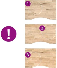 VidaXL Επιτραπέζια Επιφάνεια Ακατέργαστη Μασίφ Ξύλο Δρυς Ορθογώνια