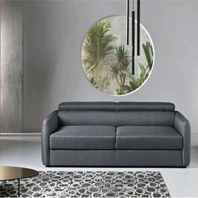 Καναπές-Κρεβάτι Τριθέσιος Dover 210x98x75+22cm Smoke Grey Capodarte