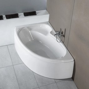 CARRON Dove Carronite Μπανιέρα Αριστερής Τοποθέτησης 155x95 190lt