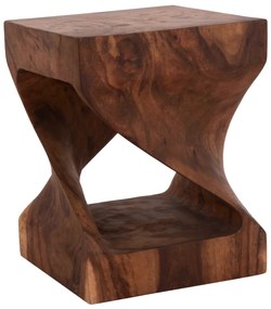 ΣΚΑΜΠΟ GEBO HM9754.21 ΤΕΤΡΑΓΩΝΟ--ΞΥΛΟ SUAR ΣΕ ΣΚΟΥΡΟ ΦΥΣΙΚΟ 35x35x45Yεκ.