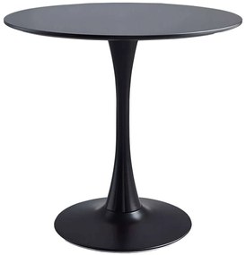 Τραπέζι Elijah 072-000084 Φ60x74cm Black Mdf, Metal