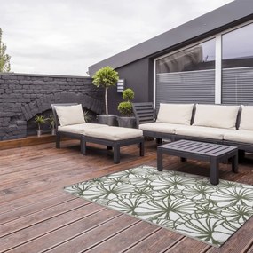 Esschert Design Χαλί Εξωτερικού Χώρου Φλοράλ Σχέδιο 241x152 εκ. OC21
