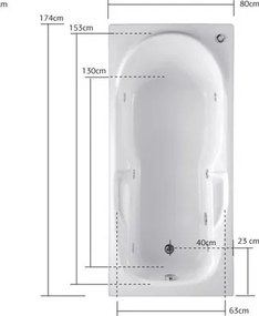 Acrilan Skiathos - Ακρυλική Μπανιέρα 175x80 εκ - Maxxcoat