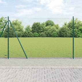 vidaXL Εξαγωνικός Φράχτης Πράσινος 1.5x10 m Χάλυβας