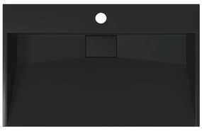 vidaXL Νιπτήρας Μαύρος Ματ 60x38x11 εκ. Συνθετικός από Τεχνητό Μάρμαρο