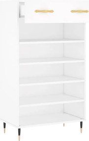 vidaXL Παπουτσοθήκη Λευκή 60 x 35 x 105 εκ. από Επεξεργασμένο Ξύλο