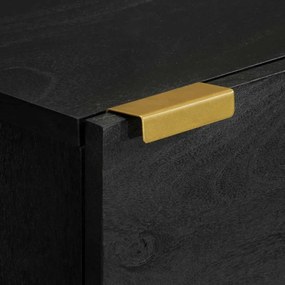 vidaXL Ντουλάπι Μαύρο 40 x 33 x 110 εκ. από Επεξεργασμένο Ξύλο