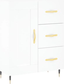 vidaXL Ντουλάπι Λευκό 69,5x34x180 εκ. από Επεξεργασμένο Ξύλο