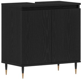vidaXL Ντουλάπι Λεκάνης Μαύρη Δρυός 58x33x60 εκ Επεξεργασμένο Ξύλο