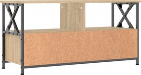 vidaXL Έπιπλο Τηλεόρασης Sonoma Δρυς 90x33x45 εκ. Επεξ. Ξύλο/Σίδερο