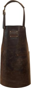 ΣΥΛΛΟΓΉ CHEF ΕSSENTIALS SMOOTH LEATHER KIDS APRON CHESTNUT DOXX AMSTERDAM