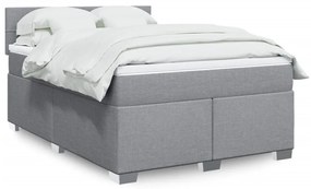 ΚΡΕΒΑΤΙ BOXSPRING ΜΕ ΣΤΡΩΜΑ ΑΝΟΙΧΤΟ ΓΚΡΙ 140X190 ΕΚ. ΥΦΑΣΜΑΤΙΝΟ 3288183